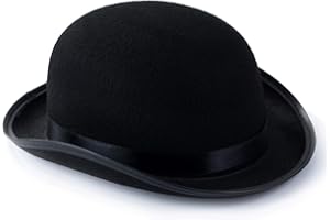 Funny Party Hats Bowler Hat - Derby Hat - Bombin Hat - Unisex Adult Top Hat - Bowler Hat Costume - Dress Up Hat
