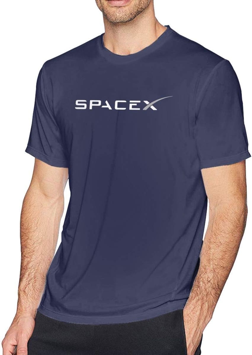 SPACEX Men's Fashion T-Shirt Logo T-Shirt Printing Short Sleeve T-Shirt