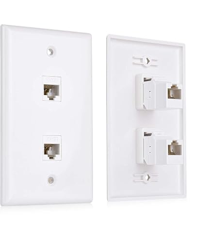 Placca A Muro 1 Gang 4 Porte RJ45 Cat6 Schermata – Riteav, Bianca, Femmina-femmina, Senza Attrezzi - 2