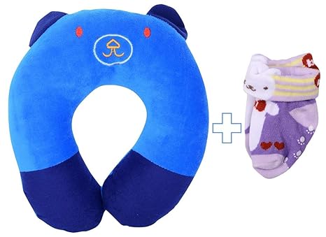 Buy A Little Swag Kids Cat Faced Neck Pillow With 1 Pair Of Soft