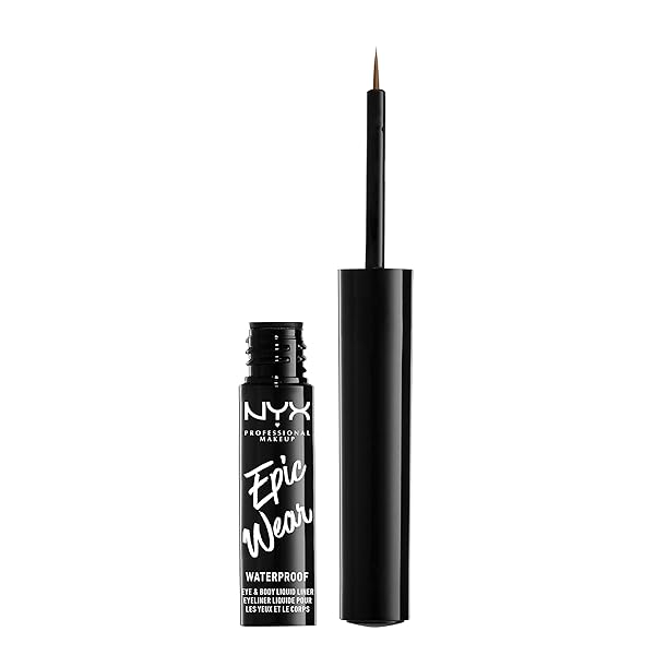 NYX PROFESSIONAL MAKEUP EPIC WEAR METALLIC LIQUID LINER, LONG-LASTING WATERPROOF EYELINER – BROWN METAL