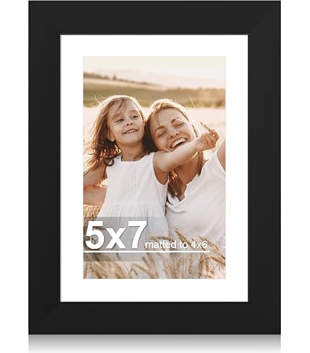 Amazon.com - Fun Memories 5x7 Picture Frame in Black, Solid Oak