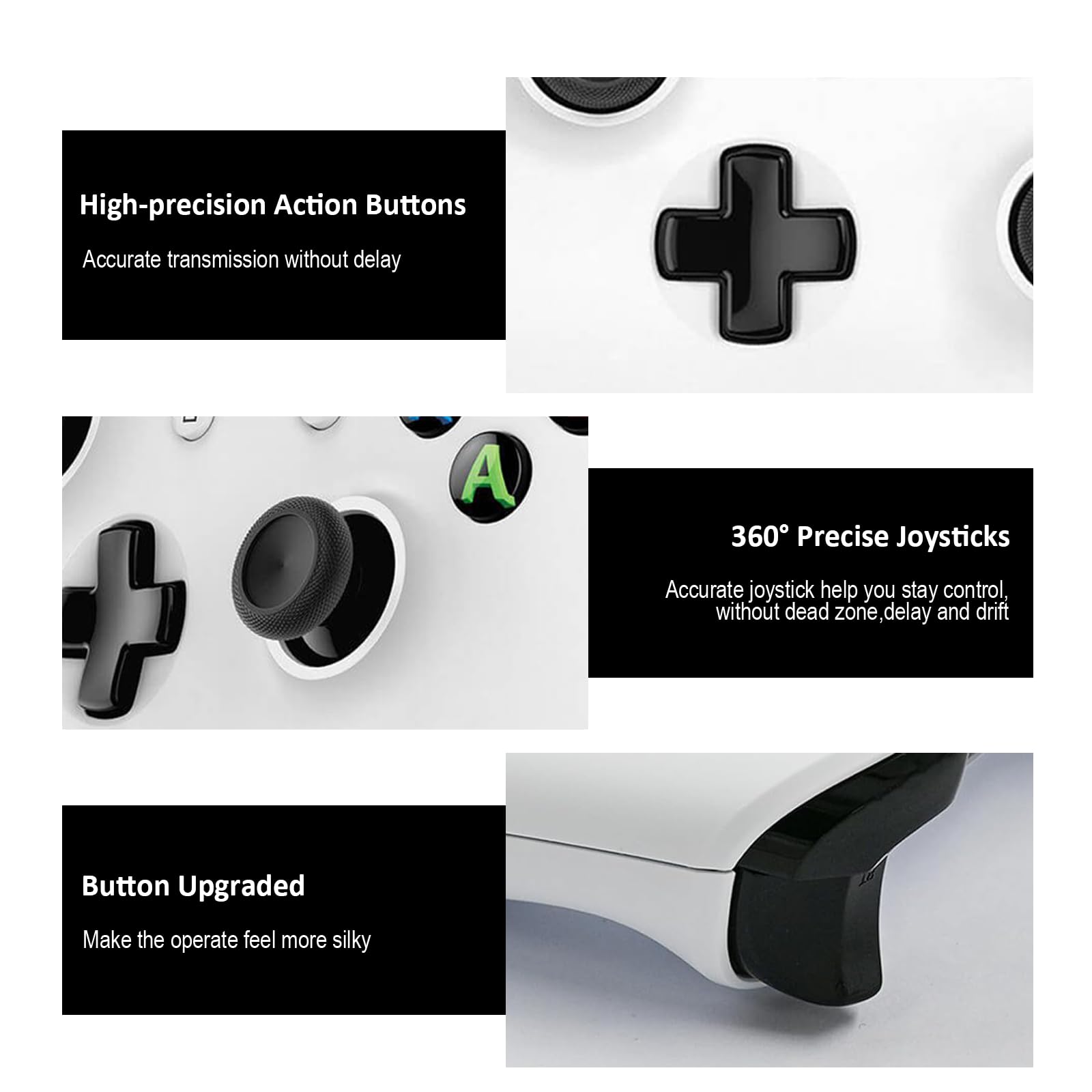 KanKanGou Model 1708 One S Controller for Xbox One X|S Controller,Gamepads Compatible With Xbox One,Xbox One X|S,Gaming Controller Compatible for Xbox Series S/X,Works with Xbox One-White