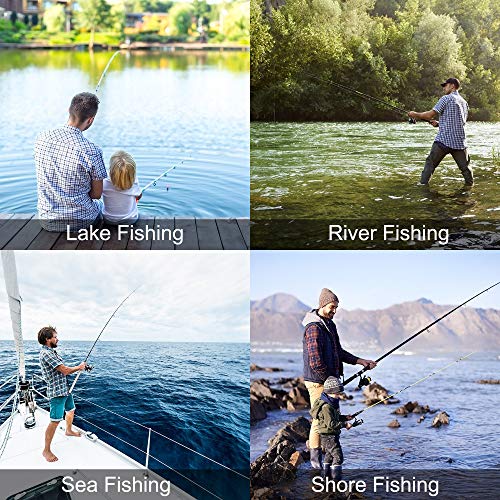 FT-SHOP Angelhaken Kohlenstoffstahl Frisches Wasser Salzwasser Fisch Haken Kit mit Plastikbox 200 Stück 10 Größen – Bild 6