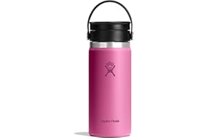 Hydro Flask 16 Oz Stainless Steel Wide Mouth Hot Water Bottle with Leakproof Flex Sip Lid, Reef
