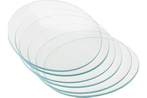PATIKIL 90 mm Diameter Watch Glass, 6 Packs Beaker Cover Smooth Edges Chamfered Arc for Laboratory, Transparent
