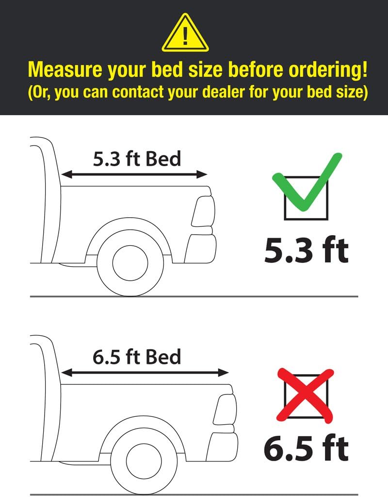 Fits 05 11 Dodge Dakota 06 08 Raider 5 3ft Bed Tyger T3 Tri Fold Tonneau Cover