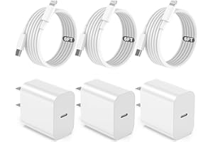 iPhone Charger Fast Charging【Apple MFi Certified】 3Pack USB-C Wall Charger Block with 6FT USB C to Lightning Cables for iPhon