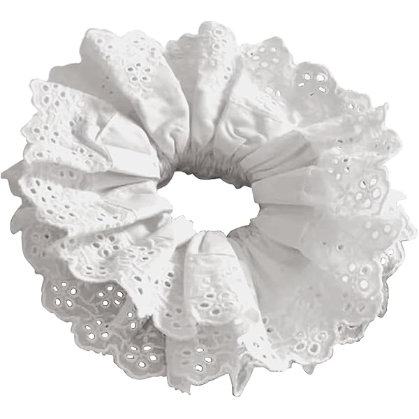 Amazon.com : White Hair Ties for Women - Hair Scrunchies