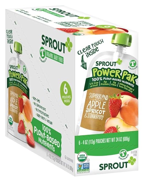 SPROUT ORGANIC BABY FOOD, STAGE 4 TODDLER POUCHES,...