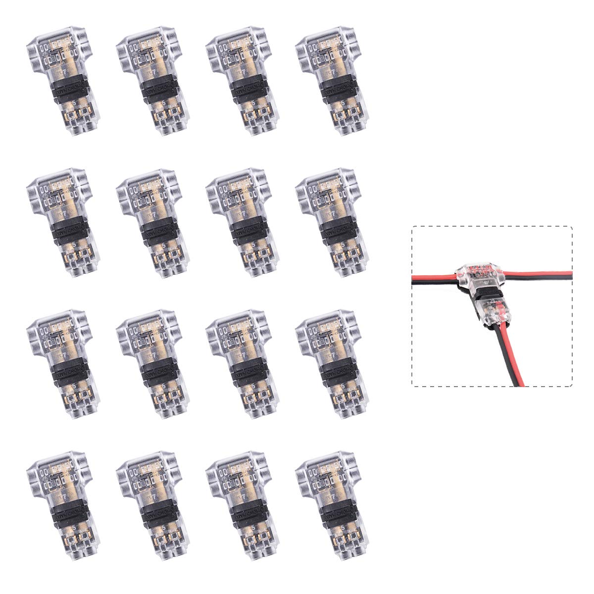 Buy Low Voltage Wire Connectors, No Soldering No Wire Stripping, 3 Way 2 Pin Small Wire
