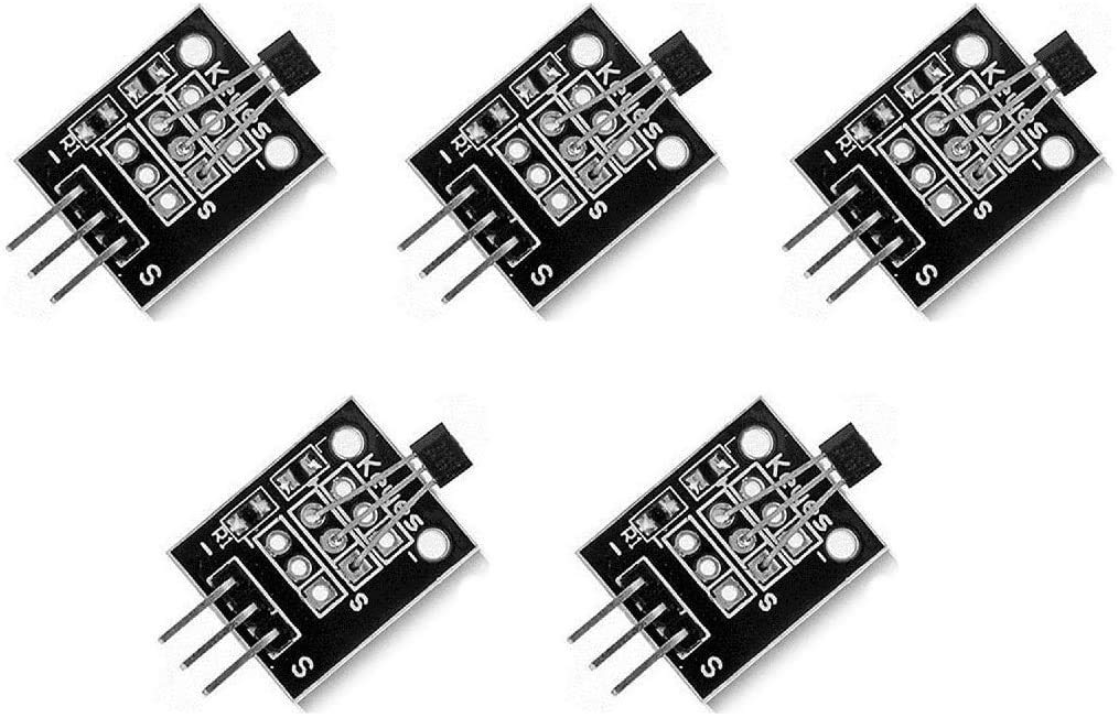 WINGONEER 5Pcs Hall Effect KY-003 Magnetic Sensor Module DC 5V For Arduino PIC AVR Smart Cars