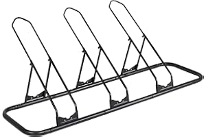 CyclingDeal Bicycle Floor Parking Rack Stand - for Mountain MTB Road Bike - Indoor Home Garage Storage - Adjustable for 3 Fat