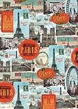 Cavallini & Co. Paris Joyeux Noel Decorative Decoupage Poster Wrapping Paper Sheet
