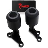 MZS Motorcycle Frame Sliders Aluminum for YZF R3 2015-2018 | Black No Cut Wheel Crash Protector Guards, Bodywork Engine Fairing Stator Side Tip-over Protection, Anti-Falling Drop Pad Kit