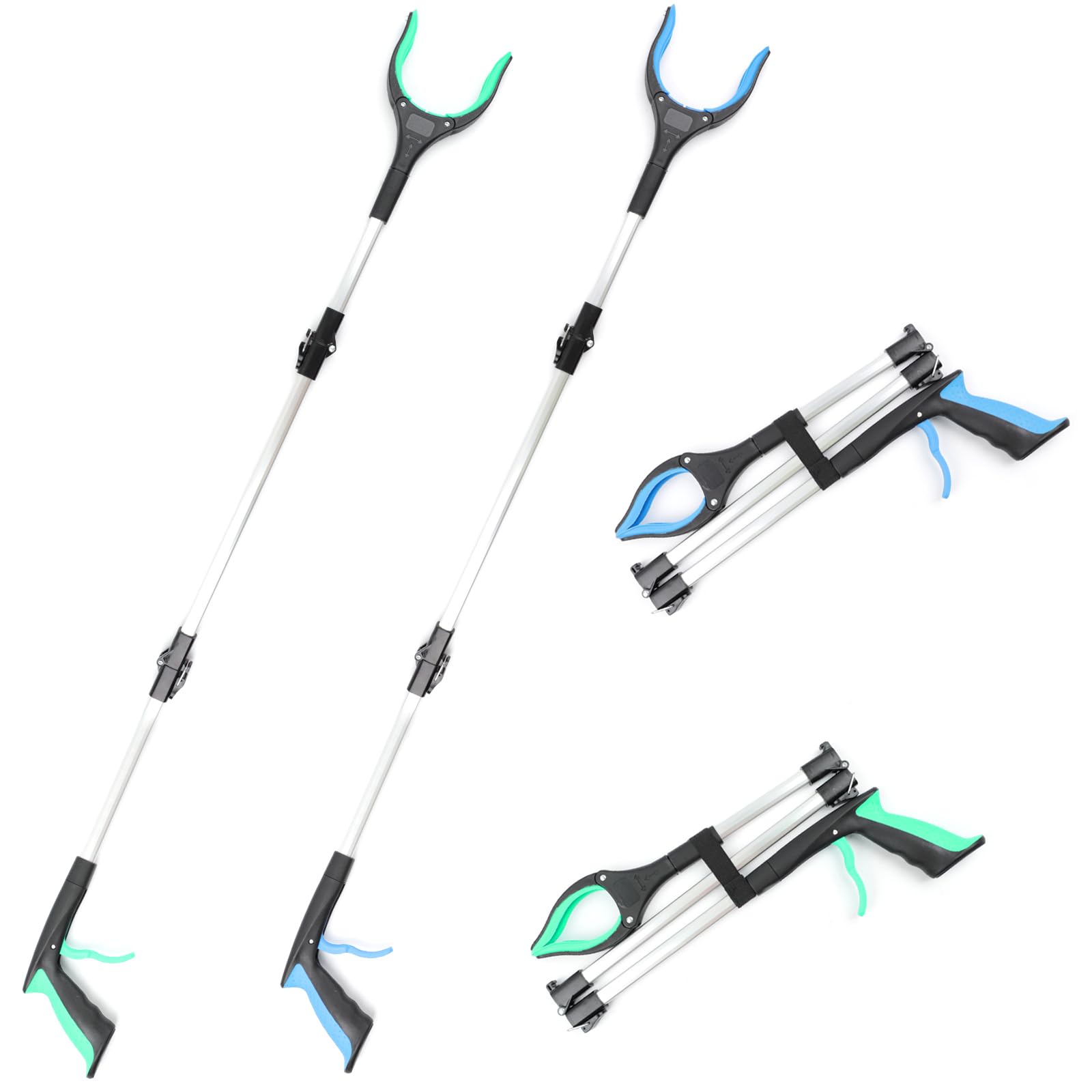 OITUGG Litter Pickers set of 2 pcs, 109cm Grabber Stick, Helping Hand Grabber for Reaching Aids and Adults, with Magnetic Tip and 360° Rotatable Head, Portable Pick Up Stick Grabber，42.9 inch — image 1
