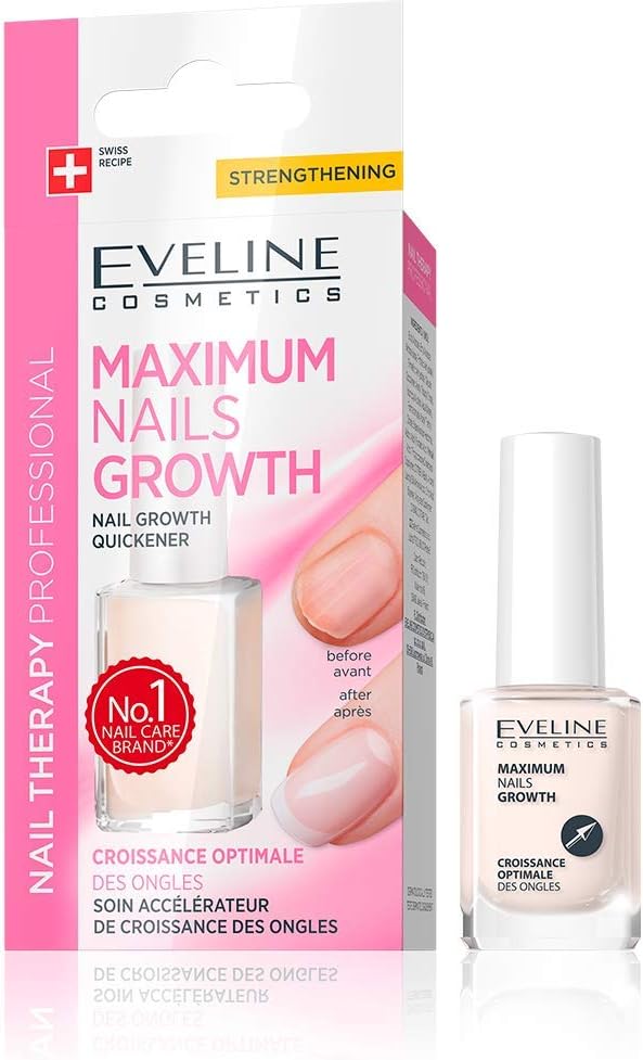 Eveline Cosmetics Nail Therapy Maximum Growth Strengthening Nail Hardener Serum for Broken and