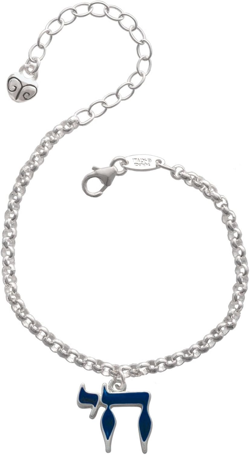 Delight Jewelry Silvertone Enamel Blue 