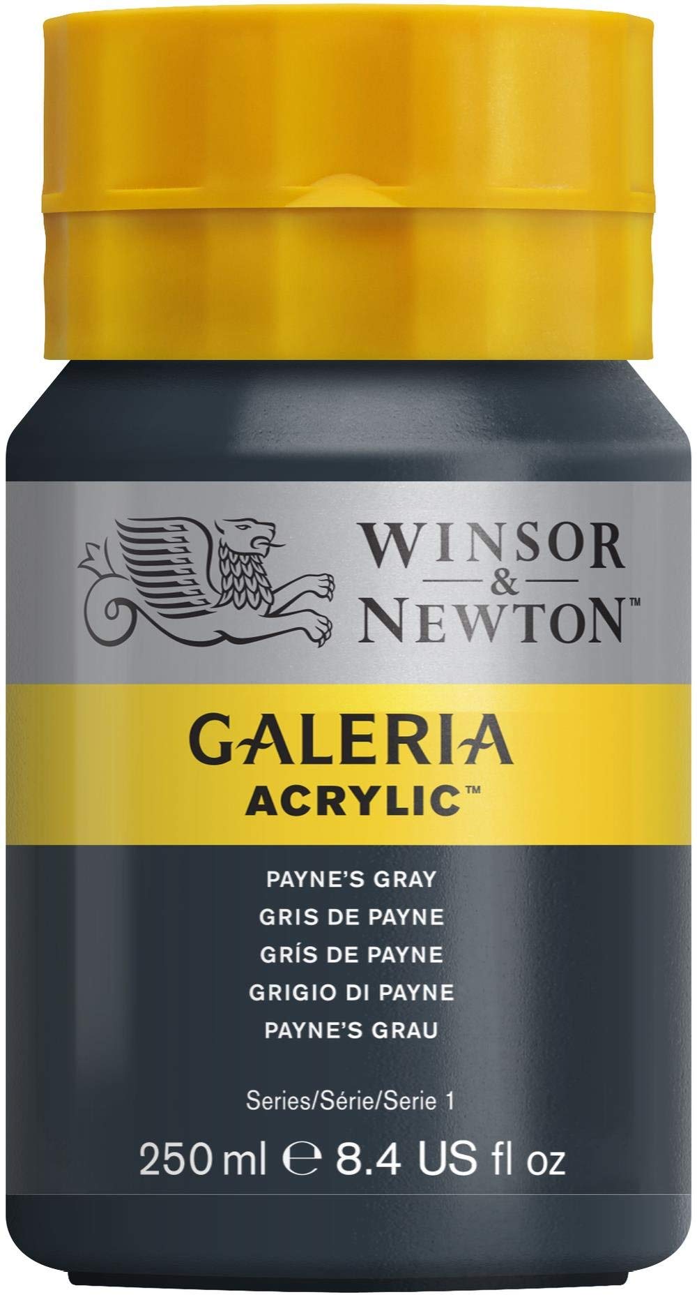 Winsor & Newton Series 1 250ml Bottle Galeria Acrylic Colour with Nozzle Cap - Payne's Grey — image 1