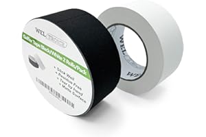 Weltroice Gaffer Tape Mix Colors, Heavy Duty Gaffers Tape, Matte Non-Reflective Pro Gаff Tape, Hand Tear, No Residue, for Cable, Stage, Photography 2 Inch x 30 Yards * Two Black/White Rolls