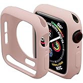 Miimall Compatible Apple Watch Case Series 4 5 6 40mm, Durable Flexible TPU Protective Bumper Cover for Apple Watch Series 6 Series 5 Series 4 40mm Case Pink