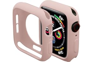 Miimall Compatible for Apple Watch 38mm Case, Slim TPU Bumper Cover Anti-Scratch Protective Case Cover for Apple Watch Series 3 Series 2 Pink