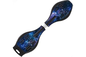 Magnitt Caster Board, Deluxe Junior Skateboard with Illuminating Wheels for More Excitement,Fun and Visibility, Twistboard for Kids 8+, Upgrade Color