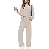 Sampeel Two Piece Sets for Women Mock Neck Matching Sets Loungewear Fall Clothes Travel Outfits Fashion 2025 XS-2XL