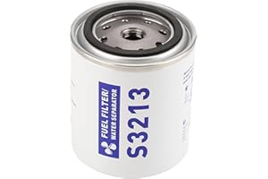 S3213 Fuel Water Separating Filter, Stainless Steel Corrosion Proof Fuel Water Separator with Multi Layer Filter for Motorboa