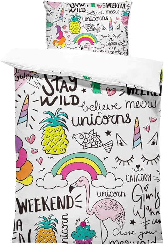 Amazon Com Shinichistar Unicorn Comforter Set For Kids Teens