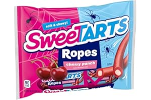 SweeTarts Ropes Candy, Halloween Trick or Treat Packs, 9oz Bag