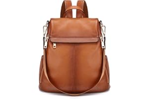 Kattee Women's Anti-Theft Backpack Purse Genuine Leather Shoulder Bag Fashion Ladies Satchel Bags