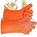 Jolly Green Products Ekogrips Premium Heat-Resistant BBQ Glove for Cooking and Meat Handling, Kitchen Oven Gloves, Fireplace Accessory, Campfire Gloves, BBQ Mitt, Dishwashing Gloves (Orange, L/XL)