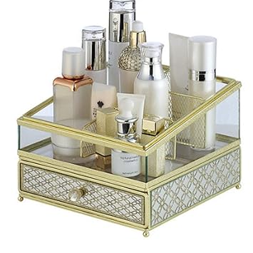 Amazon Com Storage Rack Girls Makeup Box Transparent Cosmetic