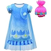 Dressy Daisy Toddler Little Girls Pink Princess Halloween Costume Birthday Party Dress Up Outfit Set with Cape and Wig