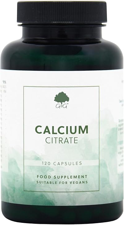 G&G Vitamins Calcium Citrate 200mg Elemental Calcium 120 Vegan Capsules