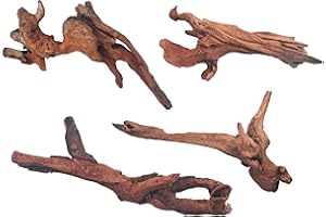 FUNOJOY Natural Driftwood Decor for Aquarium Decorations Reptile Tank Accessories, Assorted Wood Branches Decorations on Reptile Fish Tank 2-10" 2 Pcs/4 Pcs/ 5 Pcs/ 6 Pcs (Pack of 4 (5. to 8 Inch))