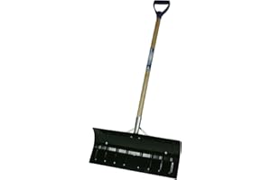 True Temper 1639300 Steel Snow Pusher with D-Grip Hardwood Handle