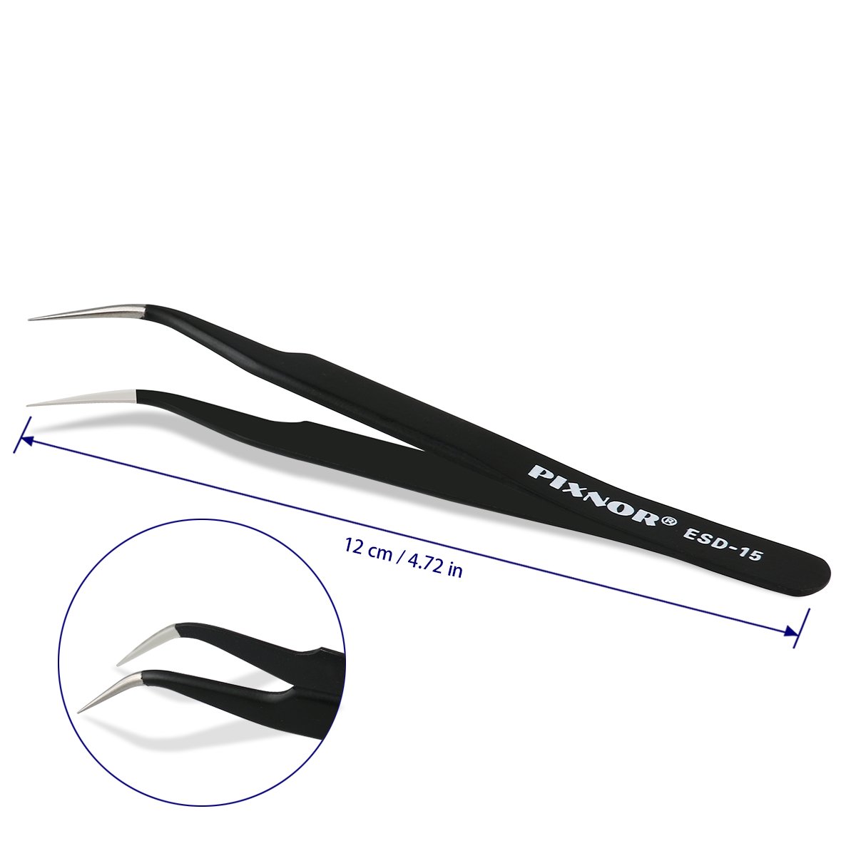 PIXNOR Precision Tweezer Set 7Pcs ESD Antistatic Tweezers Set
