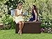Keter 211359 Borneo 110 Gal. Plastic Outdoor Patio Storage Container Deck Box & Gar, Brown (Renewed)