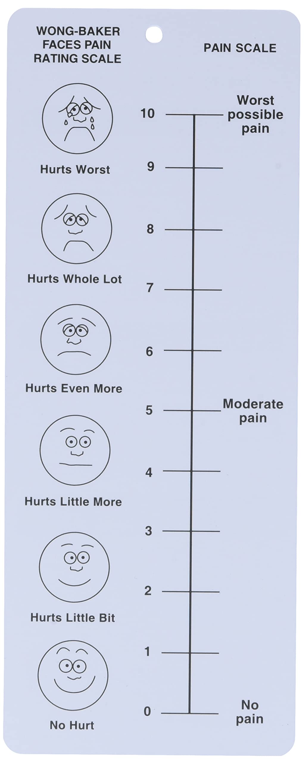 NCD Medical 3910 Pain Assessment Card