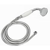 HOMEDEC Vintage Handheld Shower Head with 59inch Flexible Hose High-Pressure Antique Rain Showerhead Combo Replacement No Wan