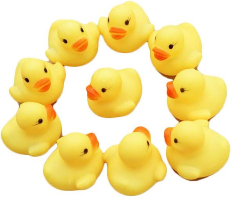 Zolimx Kids Toys Duck One Dozen (12) Rubber Ducky Duckie Baby Shower Birthday Favors