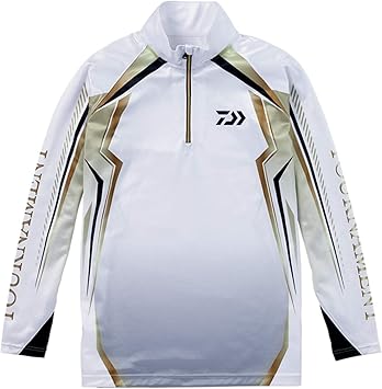 Amazon ダイワ Daiwa トーナメント ドライシャツ De 77008t ホワイト L ダイワ Daiwa シャツ