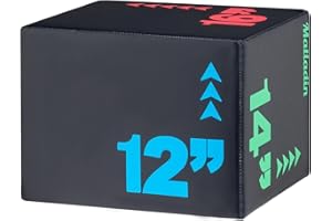Matladin Heavy Foam Plyometric Jump Box, 3 in 1 Soft Plyo Jumping Trainers Box for Box-Squat,Jumping, Plyometric Training, Workout Exercise