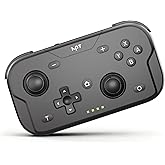 XPT Portable Mini Controller for Switch 2/1, PC, iOS, Android,Steam Deck | 5.0 Wireless Bluetooth,Wired Gamepad, Liftable Joystick, 1000Hz Polling Rate,Turbo, 6-Axis Gyro, HD Vibration,Wake-Up(Black)