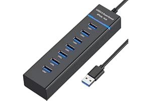 USB Hub 3.0, VIENON 7-Port USB Data Hub Splitter for Laptop, PC, MacBook, Mac Pro, Mac Mini, iMac, Surface Pro and More USB Devices