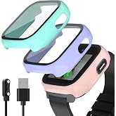 SimpleThings Compatible with Cosmo JrTrack 5 Screen Protector, 3 Pack | Hard PC Case with HD Clear Tempered Glass Screen Protector for Cosmo JrTrack 5 Watch for Kids Boys Girls
