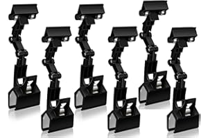 Lexziuo 6PCS Flexible Document Holder - Foldable Adjustable Copy Paper Stand for Desk, Typing & Reading, Black Multi-Purpose 