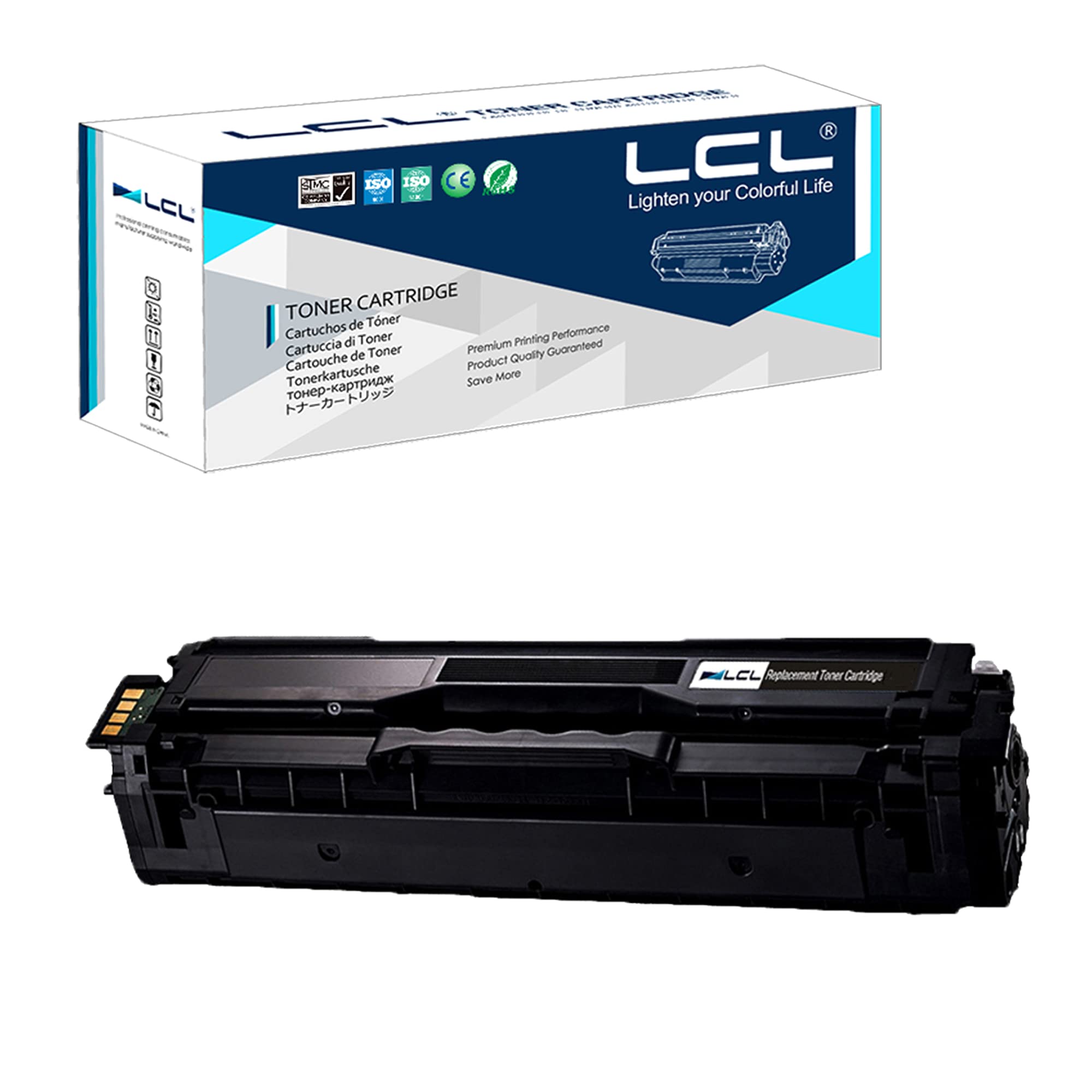 Photo 1 of LCL Remanufactured Toner Cartridge Replacement for Samsung CLT-K504S CLT-504S K504S 504S CLP-415N 415NW 470 475 CLX-4195 4195N 4195FN 4195FW SL-C1810W C1860FW CLX-4170 CLX-4195 (Black 1-Pack)